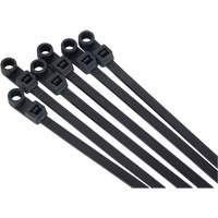 Screw-In Cable Tie, 8" Long, 50 lbs. Tensile Strength, Black Nassau Supply