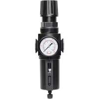 Manual Drain Filter/Regulator with Standard Bowl Modulair 300, 1/4" NPT, 150 PSI, 5.1 fl. oz. Capacity Nassau Supply
