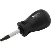Square Recess Stubby Screwdriver, #3 Tip, Round, 3-1/4" L, Cushion Grip Handle Nassau Supply