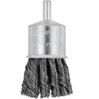 Brosse &agrave; embouts &agrave; fils nou&eacute;s torsad&eacute;s mont&eacute; sur mandrin, 1-1/8" dia. x 1/4" arbre Nassau Supply