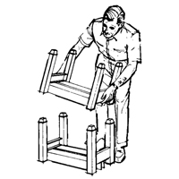 Portable Stacking Racks, 12" W x 16" D, 2500 lbs. Capacity Nassau Supply