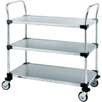Standard-Duty Utility Carts, 2 Tiers, 24" W x 39" H x 24" D, 500 lbs. Capacity Nassau Supply