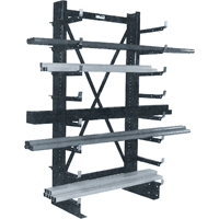 Single-sided Minitree&reg; Cantilever Rack, 36" W x 76-3/16" H Nassau Supply