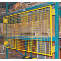 Grilles de protection arri&egrave;re pour palettier, 144" la x 48" h, Ferrures de 6" Nassau Supply