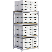 Wide Span Record Storage Shelving, Steel, 4 Shelves, 42" W x 32" D x 84" H RN013 | Nassau Supply