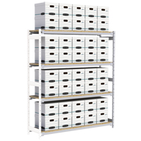 Wide Span Record Storage Shelving, Steel, 4 Shelves, 72" W x 18" D x 84" H, Add-On Kit RN146 | Nassau Supply