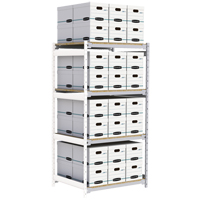 Wide Span Record Storage Shelving, Steel, 4 Shelves, 42" W x 32" D x 84" H, Add-On Kit RN151 | Nassau Supply