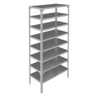 Shelving Unit, Galvanized Steel, Slotted Angle, Starter, 36" W x 96" H x 12" D Nassau Supply