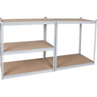 Rayonnage robuste, Acier, Sans boulons, Capacit&eacute; 1200 lb, 36" la x 72" h x 18" p Nassau Supply
