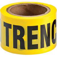 Ruban pour barricade, Anglais, 3" la x 200' lo, 3 mils, Noir sur jaune Nassau Supply