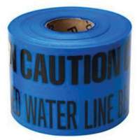 "Buried Water Line" Identoline&reg; Underground Warning Tape, 6" W x 1000' L, Black on Blue Nassau Supply