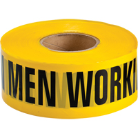 Rubans pour barricades, Anglais, 3" la x 1000' lo, 3,5 mils, Noir sur jaune Nassau Supply