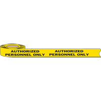 Rubans pour barricades, Anglais, 3" la x 1000' lo, 2 mils, Noir sur jaune Nassau Supply