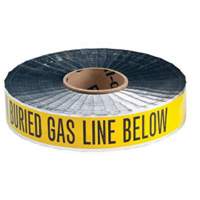 "Gas Line" Identoline&reg; Underground Warning Tape, 2" W x 1000' L, Black on Yellow Nassau Supply