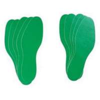 Floor Marking Labels, Footprint, 12" L x 3.75" W, Green, Vinyl Nassau Supply