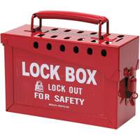 Coffret de s&eacute;curit&eacute; portatif en m&eacute;tal, Rouge Nassau Supply