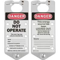 Labeled Lockout Hasps, Silver Nassau Supply
