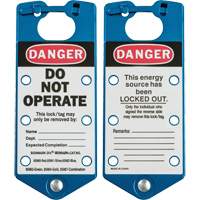 Labeled Lockout Hasps, Blue Nassau Supply