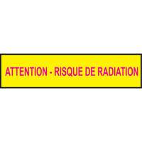 Barricade Tape, French, 3" W x 1000' L, 3.5 mils, Magenta on Yellow Nassau Supply