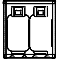 Armoires en aluminium pour bouteilles GPL, nbre de bouteilles: 4, 30" , 32" , 33-1/2" , Argent Nassau Supply