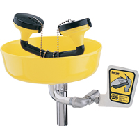 Eyewash Station, Supply Pipe Mount Installation, Plastic Bowl Nassau Supply