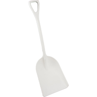 Safety Shovels - Hygienic Shovels (One-Piece), 14" x 17" Blade, 42" Length, Plastic, White SAL461 | Nassau Supply