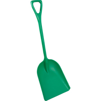Safety Shovels - Hygienic Shovels (One-Piece), 14" x 17" Blade, 42" Length, Plastic, Green SAL463 | Nassau Supply