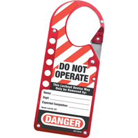 Labeled Snap-on Hasps, Red Nassau Supply