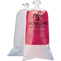Sacs pour d&eacute;chets dangereux, Biorisque, 24" lo x 12" la, 1,5 mil, Capacit&eacute; de 3.7 L (1 gal.) Nassau Supply