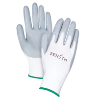 Gants l&eacute;gers enduits et respirants, 8/Moyen, R&ecirc;vetement Mousse de nitrile, Calibre 13, Enveloppe en Polyester Nassau Supply