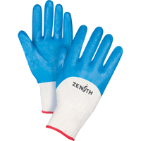 Seamless-Knit Medium-Weight Coated Gloves, 7/Small, Nitrile Coating, 13 Gauge, Cotton Shell Nassau Supply