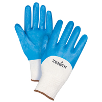 Gants enduits et tricot&eacute;s sans coutures de poids moyen, 9/Grand, R&ecirc;vetement Nitrile, Calibre 13, Enveloppe en Coton Nassau Supply