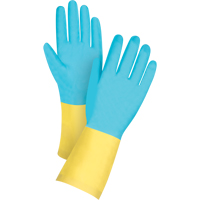 Premium Dipped Chemical-Resistant Gloves, Size Small/7, 12" L, Neoprene/Rubber Latex, Cotton/Flock-Lined Inner Lining, 20-mil SAM650 | Nassau Supply