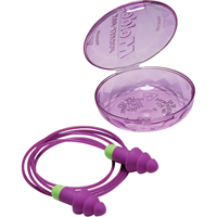 Rockets&reg; Reusable Earplugs, Corded, Bulk - Plastic Case, 27 dB NRR, One-Size Nassau Supply