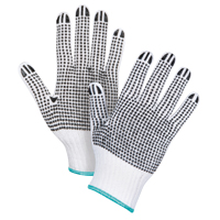 Double-Sided Dotted String Knit Gloves, Poly/Cotton, Double Sided, 7 Gauge, X-Large Nassau Supply