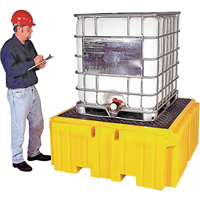 IBC Spill Pallet Plus<sup>®</sup> Without Drain, 365 US gal. Spill Capacity, 62" x 62" x 28" SAP075 | Nassau Supply