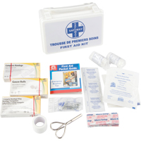 Trousse de premiers soins, Dispositif m&eacute;dical Classe 1, Boîte en plastique Nassau Supply
