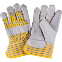 Gants d'ajusteur de premi&egrave;re qualit&eacute;, Grand, Paume en Cuir de vache refendu, Doublure en Coton Nassau Supply