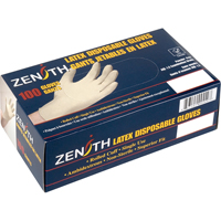 Gants d'examen de premi&egrave;re qualit&eacute; pour peau sensible, Petit, Latex, 4 mils, Poudr&eacute;s, Naturel Nassau Supply