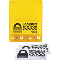 Poste de verrouillage compacte, Cadenas Aucune, Capacit&eacute; de 4, Cadenas Non compris Nassau Supply