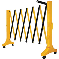 Xpandit Barricade, 36" H x 11.5' L, Black/Yellow Nassau Supply