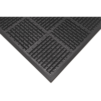 Outfront Reversible No. 227 Mat, Rubber, Scraper Type, Slotted Pattern, 3' x 6', Black Nassau Supply