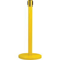Free-Standing Crowd Control Barrier Receiver Post, 35" High, Yellow SAS232 | Nassau Supply