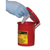 Mini Bench - Top Oily Waste Cans, FM Approved, 0.45 US gallon, Red SAS238 | Nassau Supply