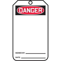 &eacute;tiquettes de s&eacute;curit&eacute;, Plastique, 3-3/8" la x 5-7/8" h, Anglais Nassau Supply