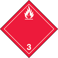 TDG Shipping Labels, Class 3, Flammable Liquids, Vinyl Nassau Supply