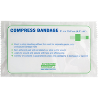 Compress Bandages, Crepe Tails, Cut to Size L x 4-1/2" W Nassau Supply