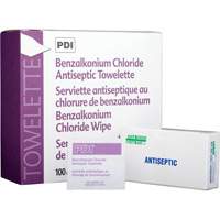 Benzalkonium Chloride Wipes, Towelette, Antiseptic SAY432 | Nassau Supply