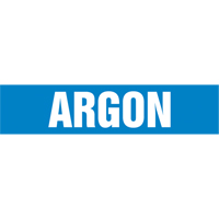 "Argon" Pipe Marker, Self-Adhesive, 4" H x 24" W, White on Blue Nassau Supply