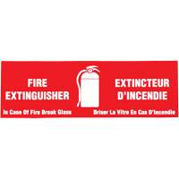 "Fire Extinguisher / Extincteur d'incendie" Label, 2" x 6", Vinyl, Bilingual with Pictogram SD036 | Nassau Supply